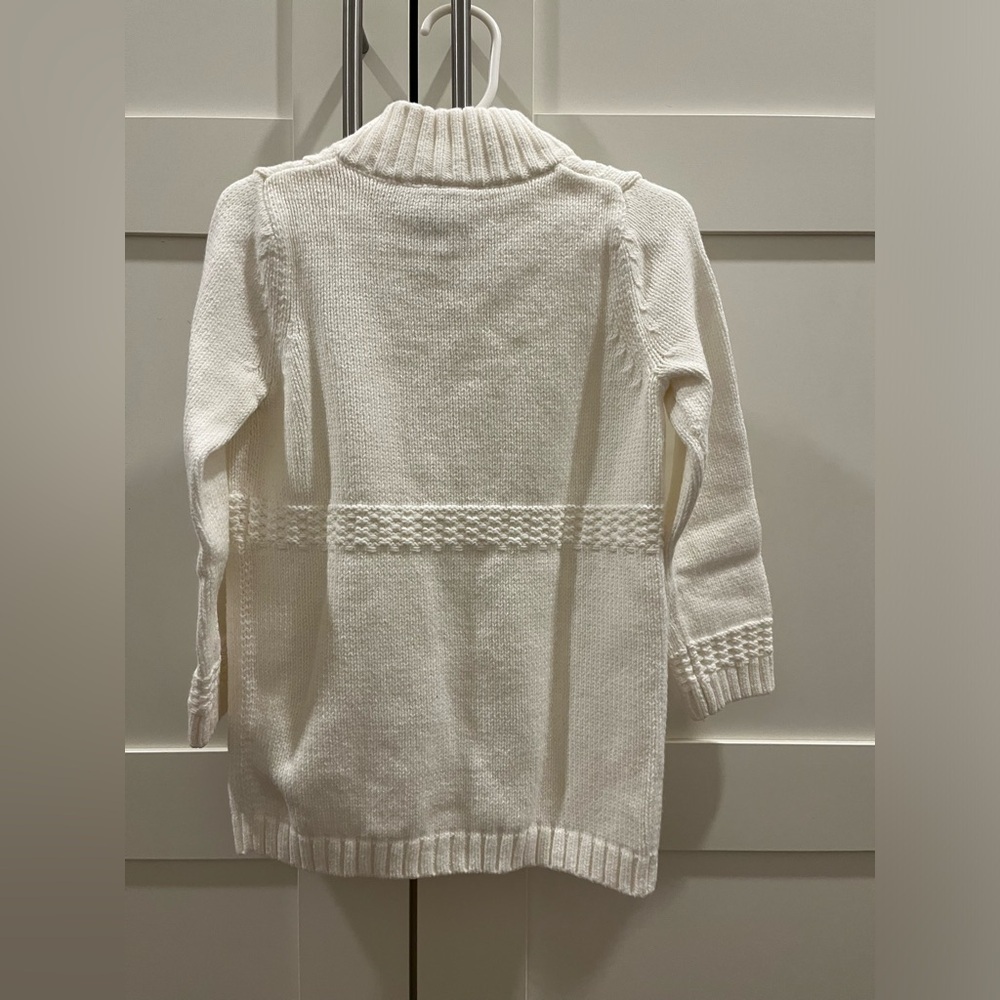 Gymboree size XS (3-4) winter white cardigan with colored buttons - Picture 6 of 6